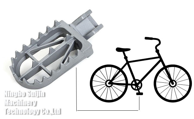 自転車のペダルの鋼鉄消失型鋳造法